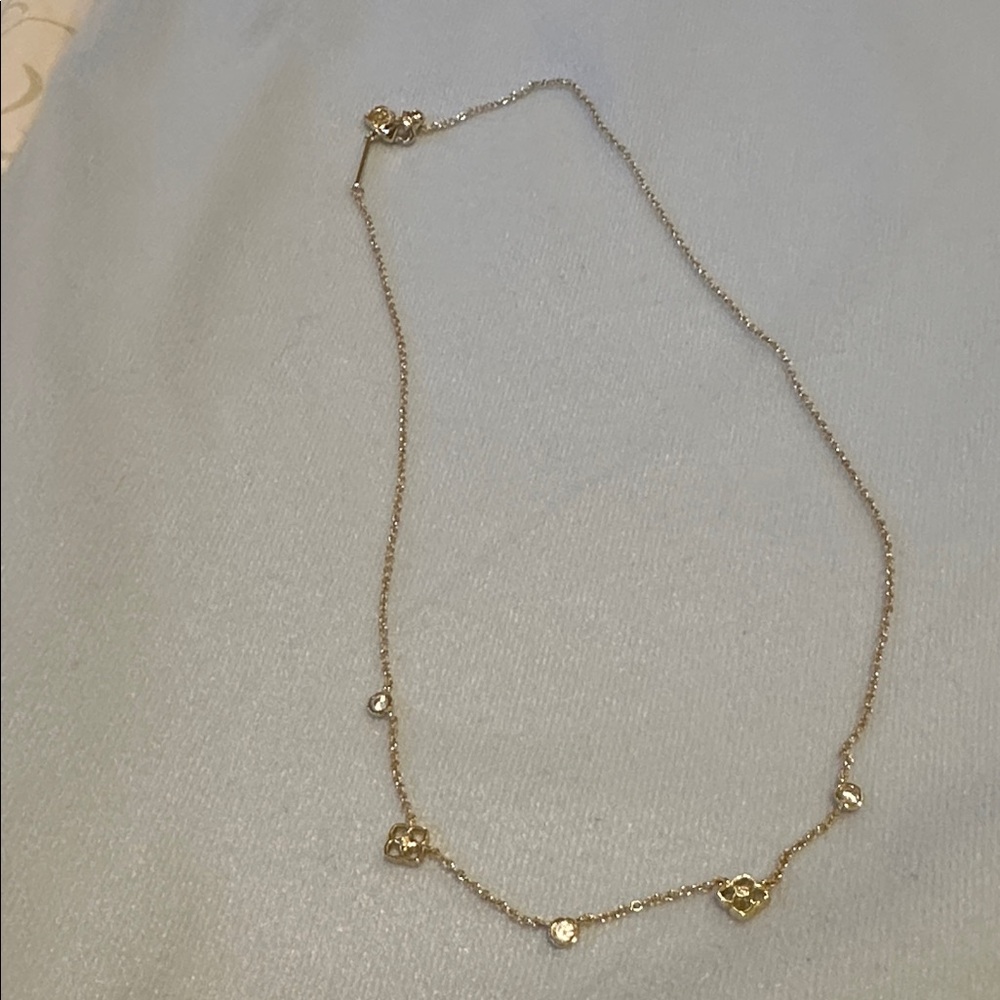 Kendra Scott Elegant Gold Necklace with Crystal Accents